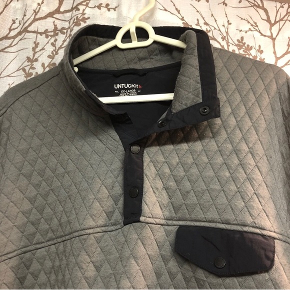 UNTUCKit Pullover Active Outdoor Polyester Sweater Mens Size XXL 2XL Grey - Picture 2 of 8